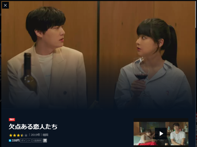 欠点ある恋人たち動画日本語字幕の全話無料視聴方法は？netflixでは見れない？